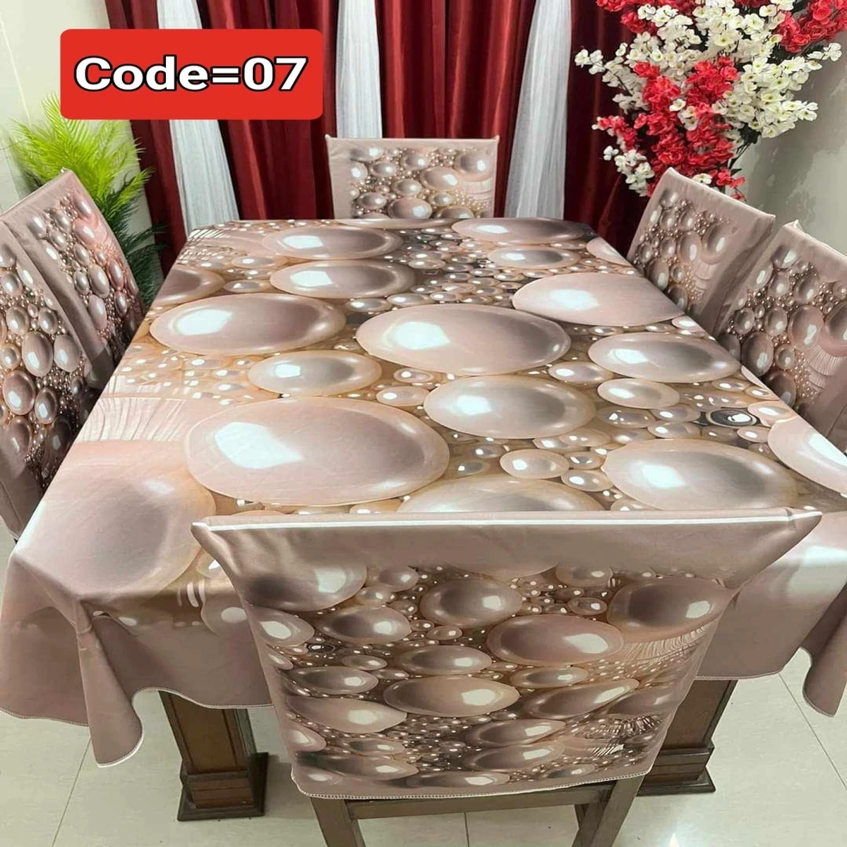 3D Pint Dining table and chair cover